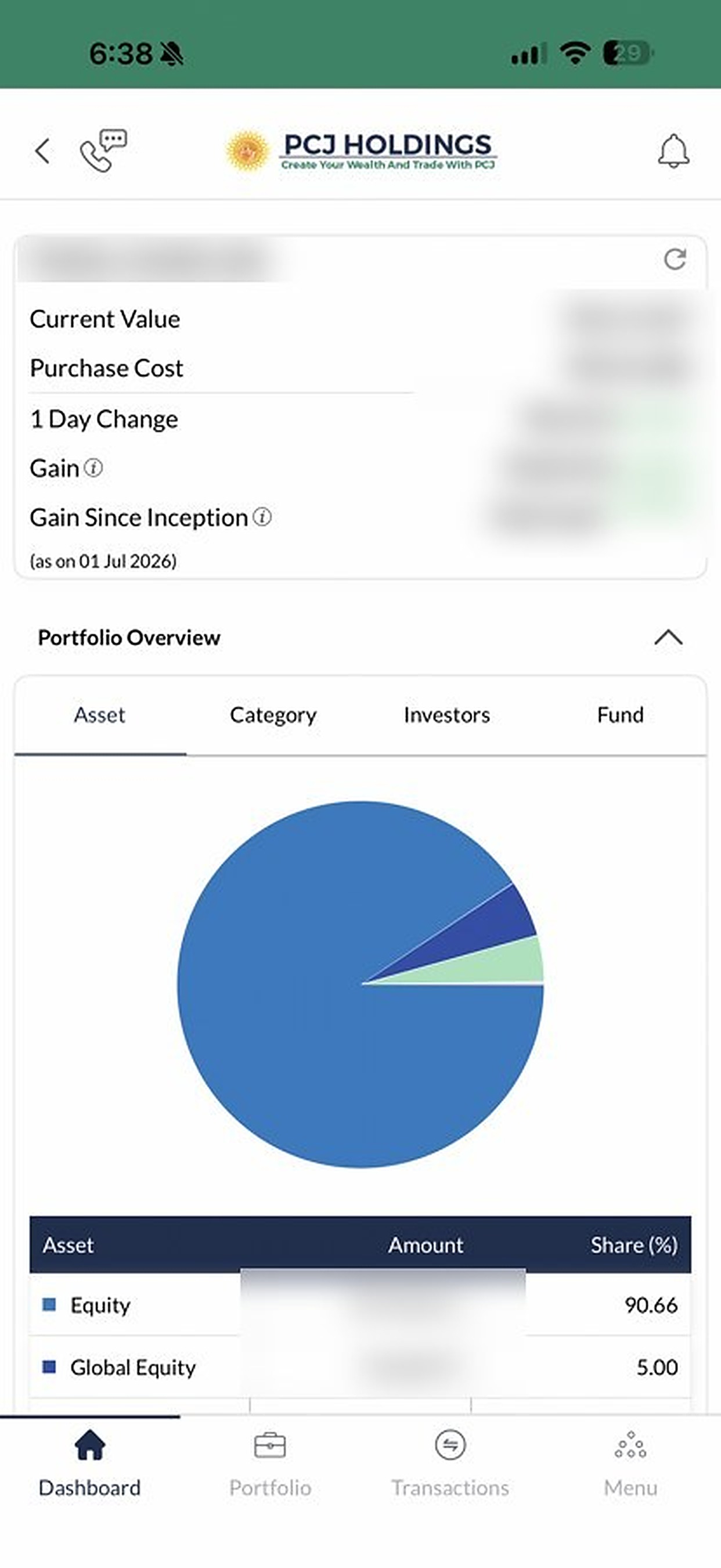PCJ Wealth screen