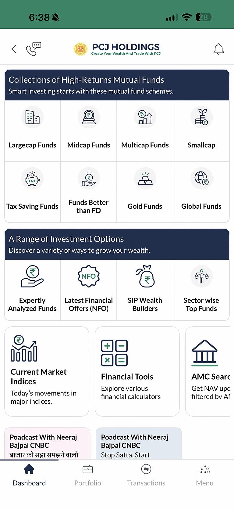 PCJ Wealth screen